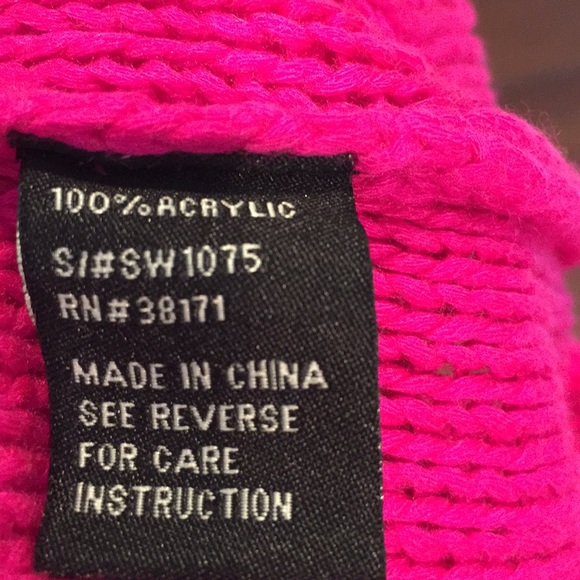 Hot pink 3/4 sleeves sweater - Picture 6 of 6